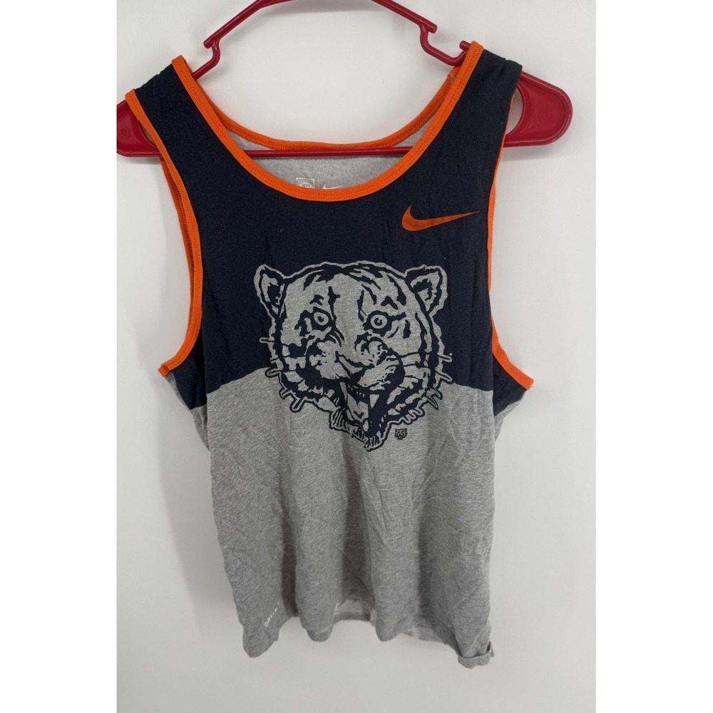 Nike Dri-FIT Auburn Tigers Men's M Tank Top Gray Navy Orange Graphic